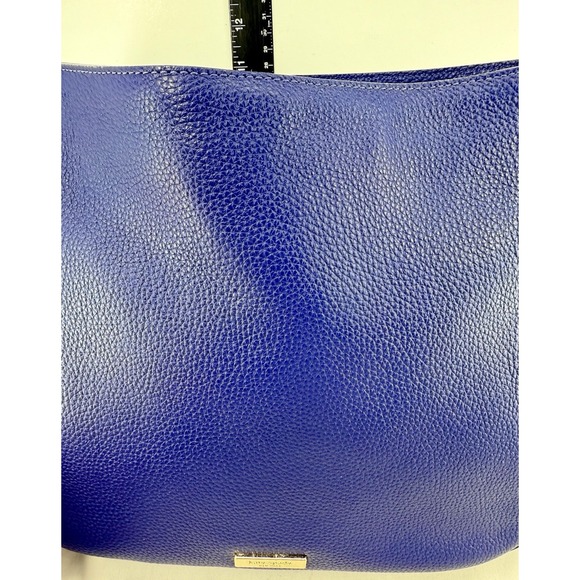 Kate Spade Marcus Street Hobo Asilah Blue Pebbled Leather Cutout Strap Rare NEW - Picture 11 of 16